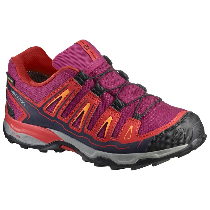 Buty Trekkingowe Dziecięce Salomon X-ULTRA GTX® J - Fioletowe / Pomarańczowe - Polska (376-AZIXJF)